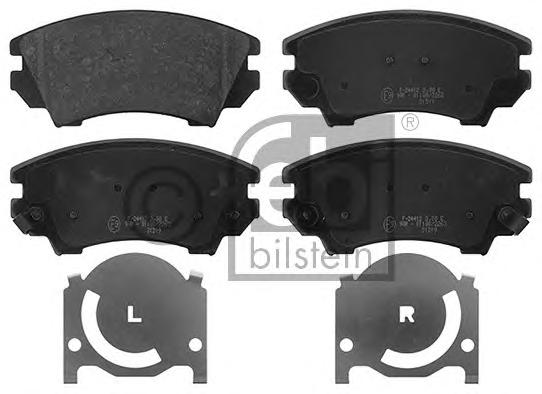 Комплект тормозных колодок, дисковый тормоз FEBI BILSTEIN