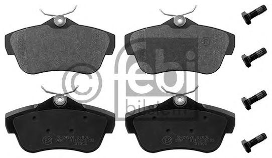 Комплект тормозных колодок, дисковый тормоз FEBI BILSTEIN