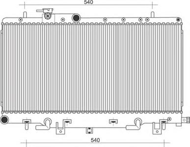 Радиатор, охлаждение двигателя MAGNETI MARELLI 350213115200