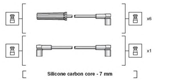 Комплект проводов зажигания MAGNETI MARELLI
