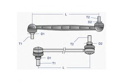 Тяга / стойка, стабилизатор MOOG