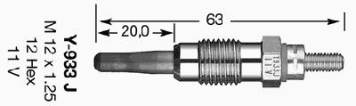 Свеча накаливания NGK 7947