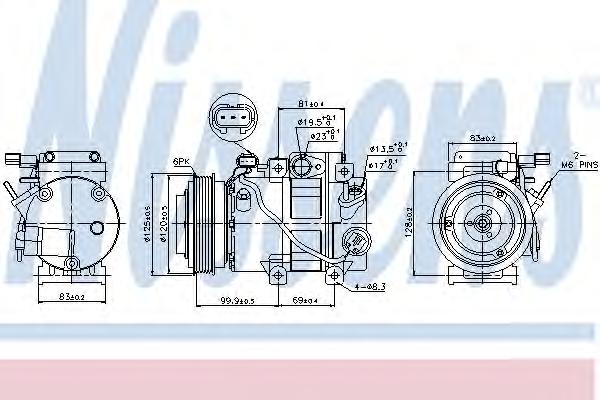 Компрессор, кондиционер NISSENS