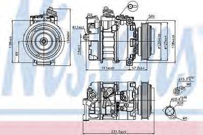 Компрессор, кондиционер NISSENS 89231