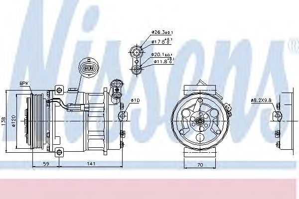 Компрессор, кондиционер NISSENS