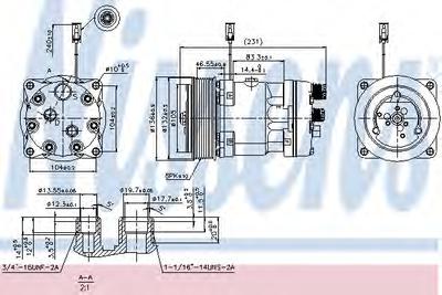 Компрессор, кондиционер NISSENS 89410