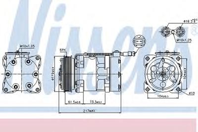Компрессор, кондиционер NISSENS 89056