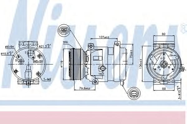 Компрессор, кондиционер NISSENS