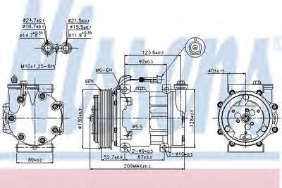 Компрессор, кондиционер NISSENS 89120