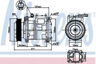 Компрессор, кондиционер NISSENS 89097