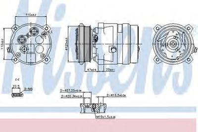 Компрессор, кондиционер NISSENS 89259