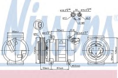 Компрессор, кондиционер NISSENS 89330