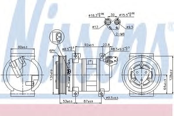 Компрессор, кондиционер NISSENS