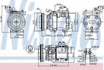 Компрессор, кондиционер NISSENS 89085