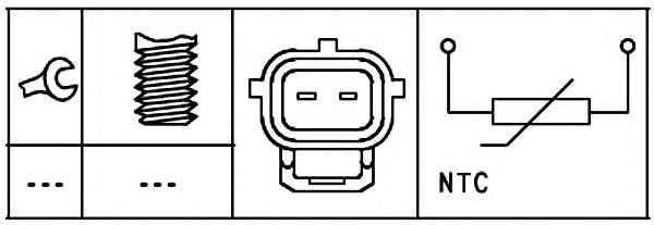 Датчик, температура охлаждающей жидкости HELLA