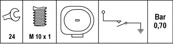 Датчик давления масла HELLA