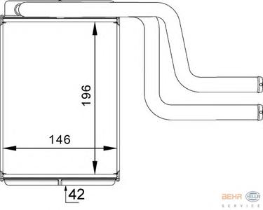Теплообменник, отопление салона HELLA 8FH351313161