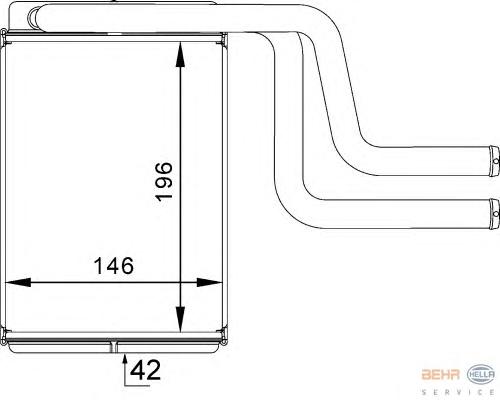 Теплообменник, отопление салона HELLA