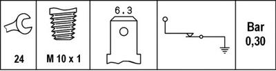 Датчик давления масла HELLA