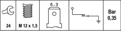 Датчик давления масла HELLA